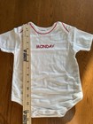 NWOT Infant One Piece Romper One For Each Day Of The Week Primary Color Stripe — photo 7