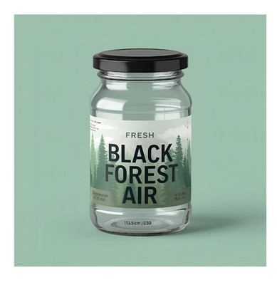 Fresh BLACK FOREST AIR in Glass Jar - Real German Air - Limited Nature Gift Idea