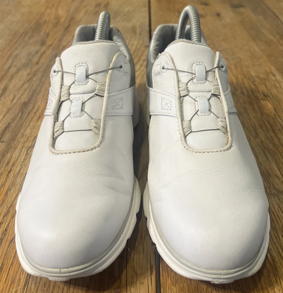 Zapatos de golf FootJoy Pro SL 98119 para mujer blanco rosa/plateado sin clavos BOA ENCAJE 9 M Foto 2 de 4
