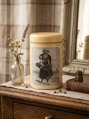 Vintage Metalldose Saint-Aubert - Galettes Bretonnes - Dekor Traditionen