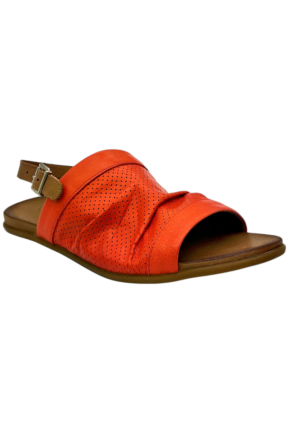 Unity in Diversity Womens Kira Flat Sandals Red/Cognac