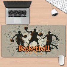 40*90cm1pc Basketball Players in Action Silhouettes XXL Gaming Mouse Pad - HD Pr