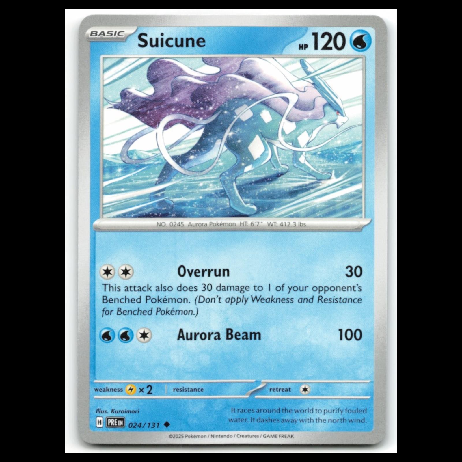 Suicune #24 2025 Scarlet - Violet Series - Prismatic Evolutions Uncommon Pokemon