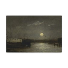 Edward Mitchell Bannister - Untitled (moon) - Canvas Wall Art