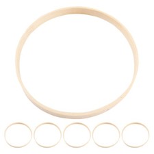 6 PCS Wooden Bamboo Craft Hoops Flower Wreath Floral for Crafts Wall Decor