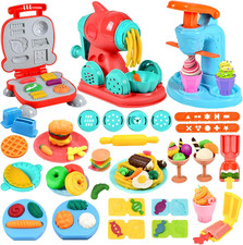 3-in-1 Play Dough Kitchen Set Ice Cream Spaghetti Burger Fast/Free Shipping