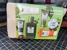 Origins Best Sellers Skin Care Set Cleanser Mask Moisturizer Charcoal Mushroom