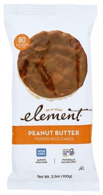 Element Peanut Butter Topped Rice Cakes 3.5 Oz Snack