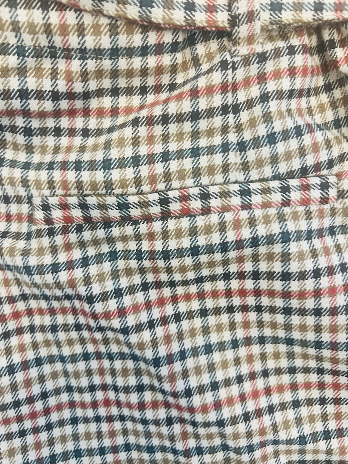 Zara Plaid Check Wide Leg Pants Womens Sz S Paperbag Waist Tie Cropped Retro thumbnail 13