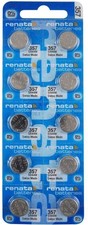 Renata Batteries 357 Silver Oxide 1.5V (10 Pack)