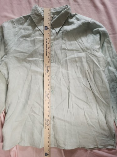 Camicia donna LL Bean 100% lino verde con bottoni manica lunga 1X - Foto 2 di 6