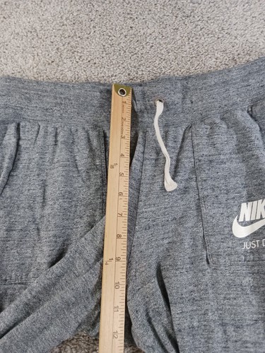 Nike Large Womens Activewear Leggings Capri Gray Drawstring Organic Cotton Blend - Picture 5 of 12