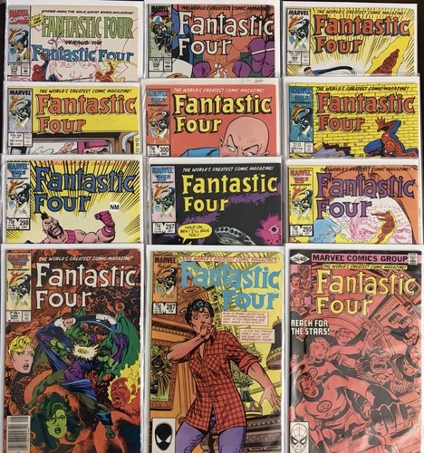 Vintage Fantastic Four Lot Of 12 Marvel Comics 1980-1993