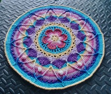 Handmade Crochet Large Mandala Doily