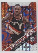 2019 Panini Mosaic Will to Win Reactive Blue Prizm 94/99 Damian Lillard #19 0ms6