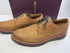 Johnston & Murphy Upton Plain Toe Tan Oiled Full Grain 10.5 M
