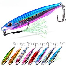New 8pcs Mixed Color Metal Jig Artificial Baits Hard Baits Vibrant Fishing Lures