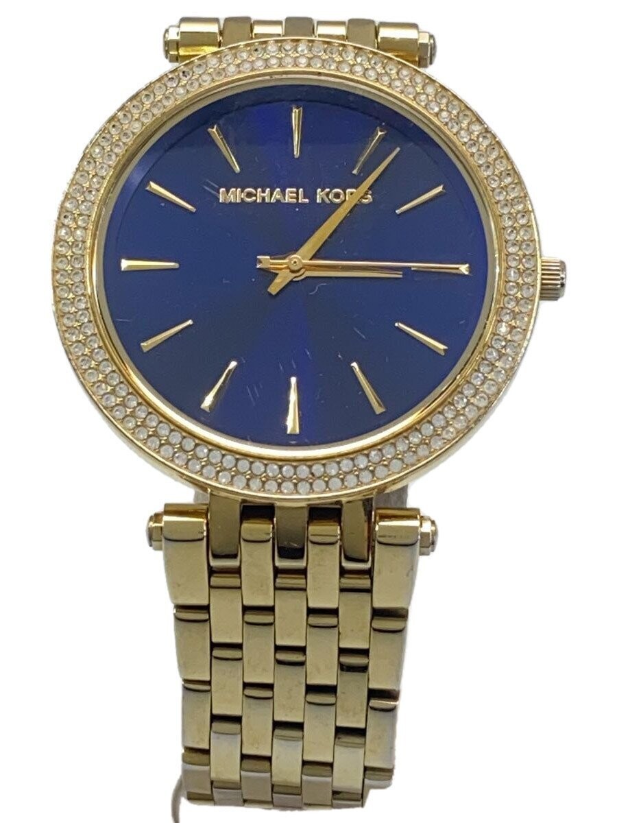 MICHAEL KORS MK-3406 Analog Stainless Navy Gold Tone Watch