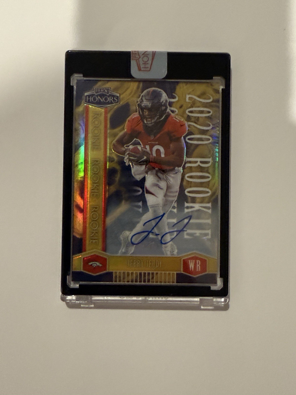 Jerry Jeudy Panini Honors 2002 Rookies #12 Signature-Gold