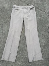 Vintage Levis Mens Beige Dacron Polyester Casual Pants Size 36x30 Trousers