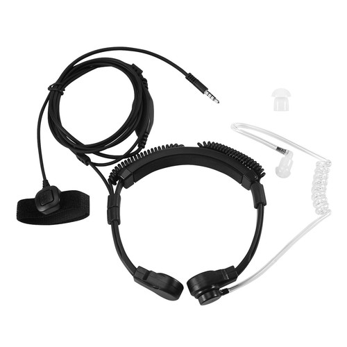 3.5mm justierbarer Throat Mic Kopfhoerer-Mikrofon Covert akustischer Rohr-H8764