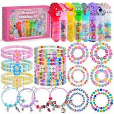 Creative Beading Kit, Charm Bracelet Jewelry Making Kit For Kids, 18 Styles, 24