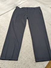 Izod American Chino Navy Blue Dress Pants 38x30 Flat Front 100 Cotton NWT