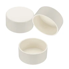 3 Pack 4.3" Diameter PVC Pipe End Cover Cap Fittings for Furniture Garden, White
