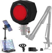 Microphone Windscreen Pop Filter, Recording Shield,Isolation shield... 