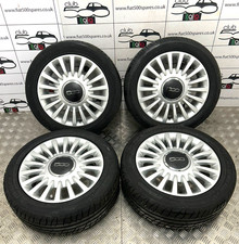 Fiat 500 15" Alloy Wheels 51845435 / 51843154 Genuine