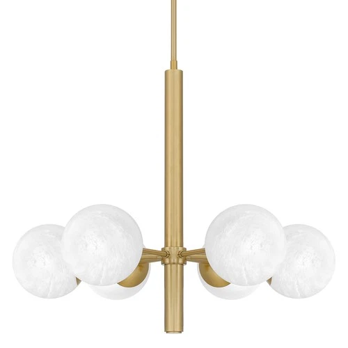 Quoizel PCSEI5028 Solei 6 Light 28"W Chandelier - Brass - Picture 1 of 4