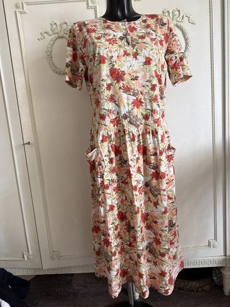 Women Peter Hahn Dress Multicolor Cotton 42