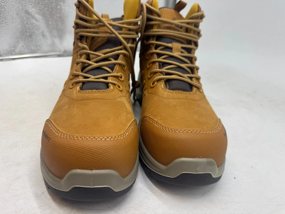 New Balance Contour Work Boots Men's Wheat Leather Slip-Resistant Outdoor - 8.5