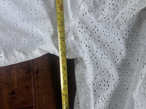 Lane Bryant Eyelet Lace Off the Shoulder Top Women 18/20 Cotton Lined White - Picture 7 of 7