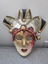Handmade Venetian Mask Made In Venice Italy Red and gold