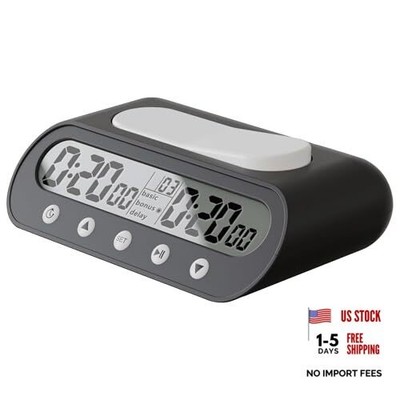  Chess Clock Digital Chess Timer Professional for Board Q02-Black