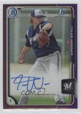 2015 Bowman Chrome Prospects Purple Refractor 188/250 Tyler Wagner Auto 1h1