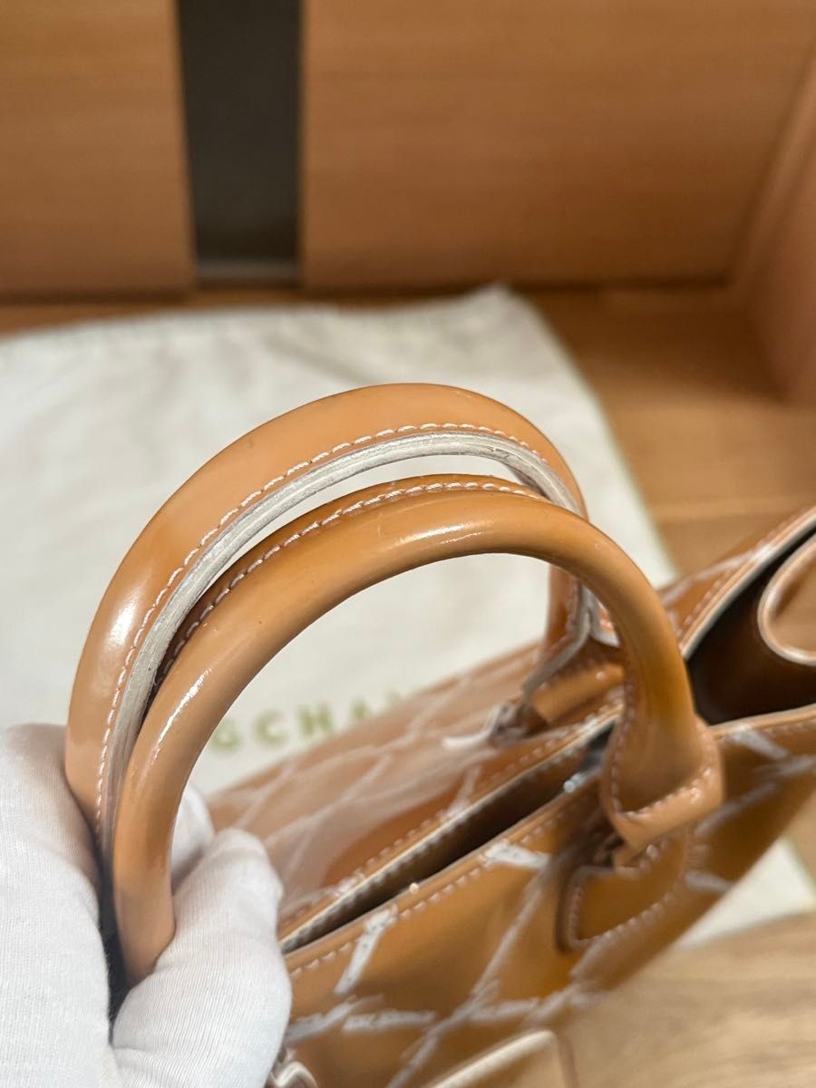 Good Condition Longchamp All Over Pattern Vinyl T… - image 13