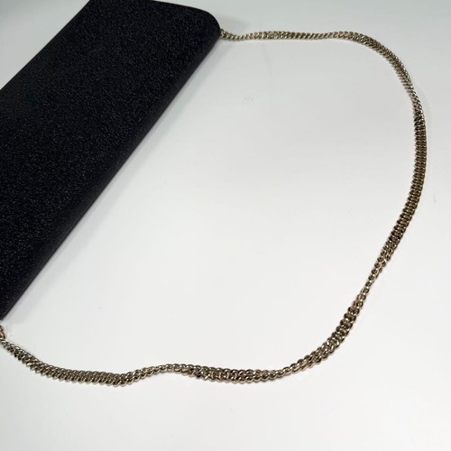 JIMMY CHOO ERICA Glitter Chain Clutch Bag Party Purse Black Gold Leather - Picture 11 of 18