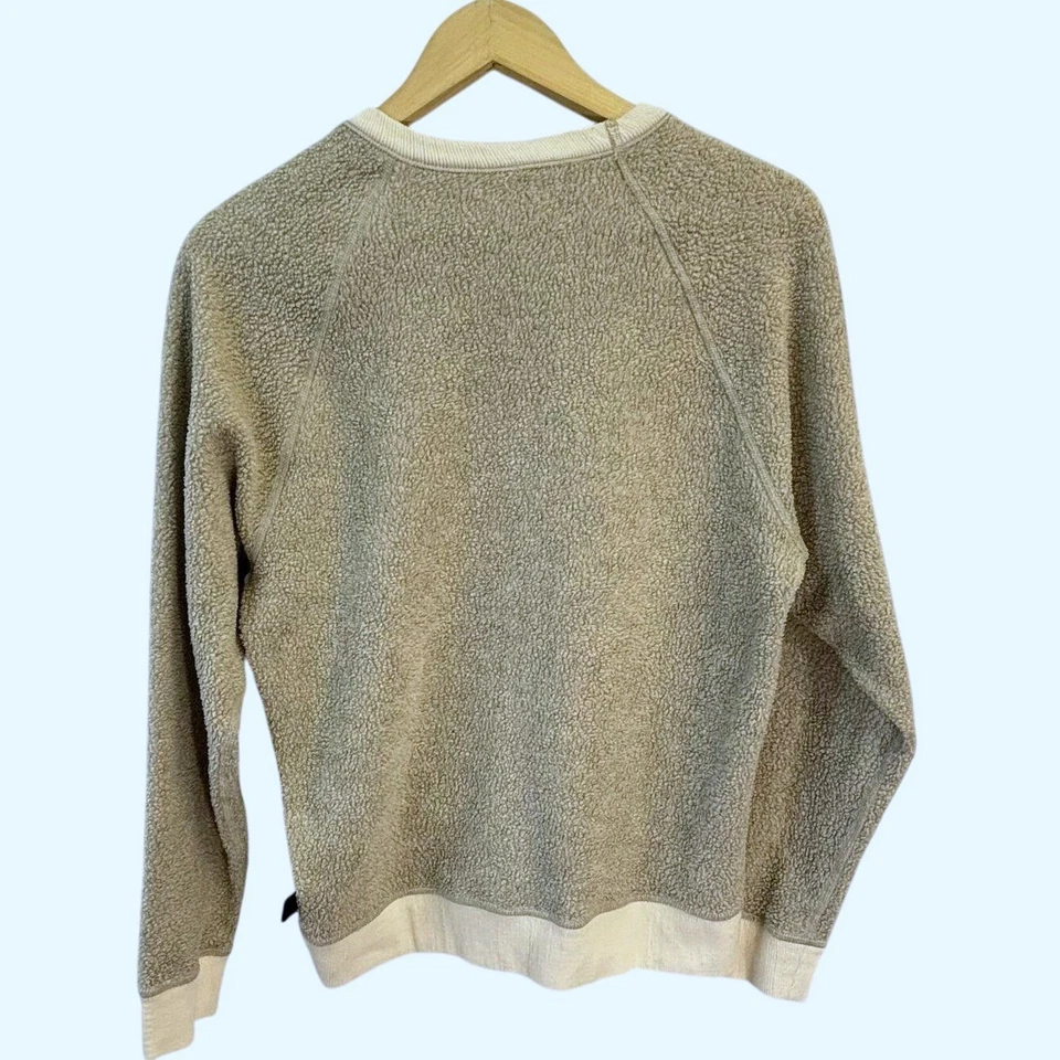 Patagonia Hombres Polar Pullover Cuello Redondo Sudadera Raglán Beige Exterior Talla SM Foto 3 de 4