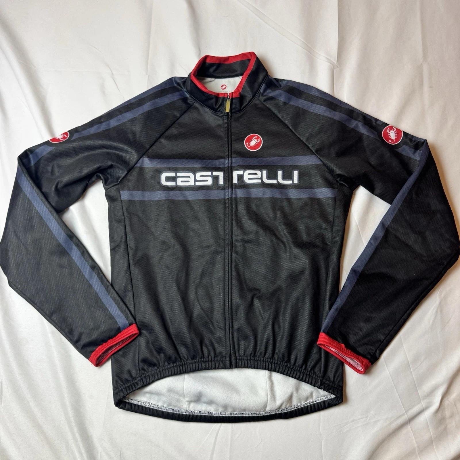 Castelli L/S Softshell Thermal Cycling Full Zip Jacket Black Men's Large NICE