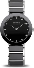 Bering Women's  Ceramic Silver Steel Case & Strap Ceramic Watch 11435-749