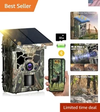 Waterproof Trail Camera with 4K Video & Bluetooth for Wildlife Monitoring
