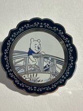 Pooh and Piglet Winnie the Pooh Tonal Floral Blue Plates 2025 Disney Pin G1