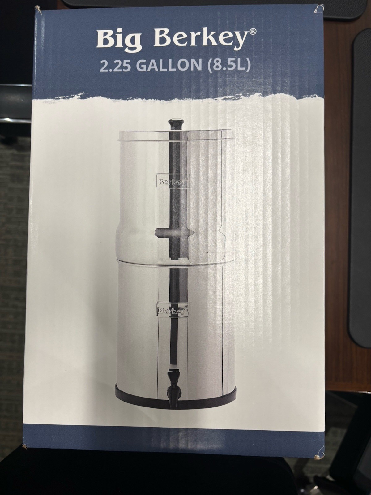 NEW NIB Big Berkey 2.25 Gallon 8.5 Liter Gravity Fed Water Filtration System