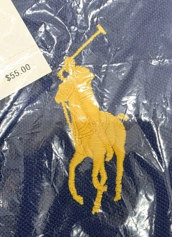 Polo Ralph Lauren Niños Polo Big Horse Logo Camisa Azul Talla 4/4T Amarillo Caballo Foto 2 de 4