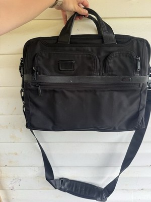 Tumi Alpha 3 Large Screen Laptop Briefcase Carry-On 17'' Nylon/Leather 2611452