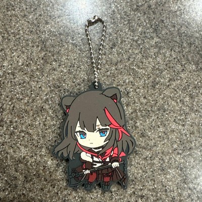 Arknights Zima Gummi Schlüsselanhänger schwarz & rot Design Sammlerstück
