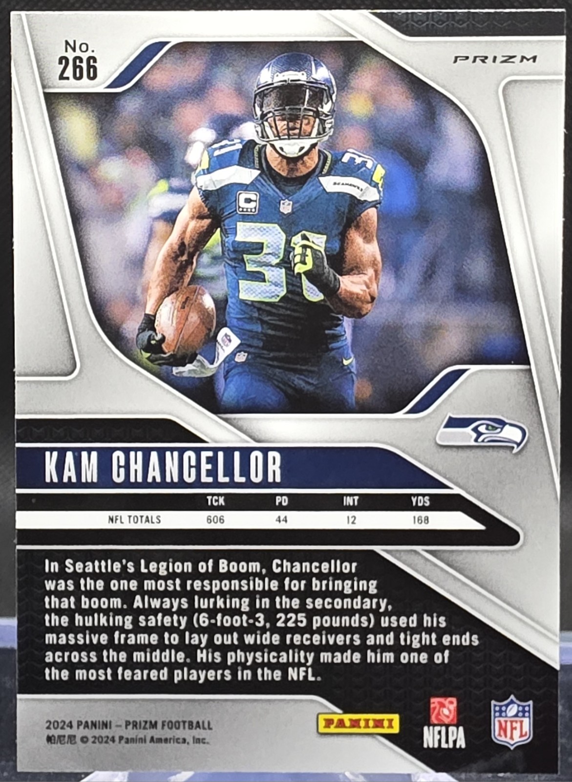 2024 Panini Prizm Kam Chancellor #266 Silver Prizm Seahawks *Buy 2 Get 1