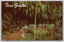 Kauai Hawaii, Fern Grotto, Wailua River HATS Tour, Vintage Postcard